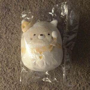 Cute White and Yellow Cat Plush